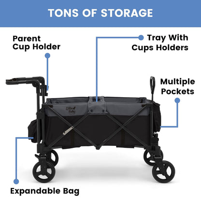 New Delta Children Little Folks City Wagon Cruiser (Black/Grey) - Kidsy