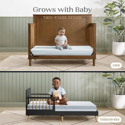 New Delta Children Refresh 2-Stage Crib Mattress with Waterproof Cover (Blue) - Kidsy