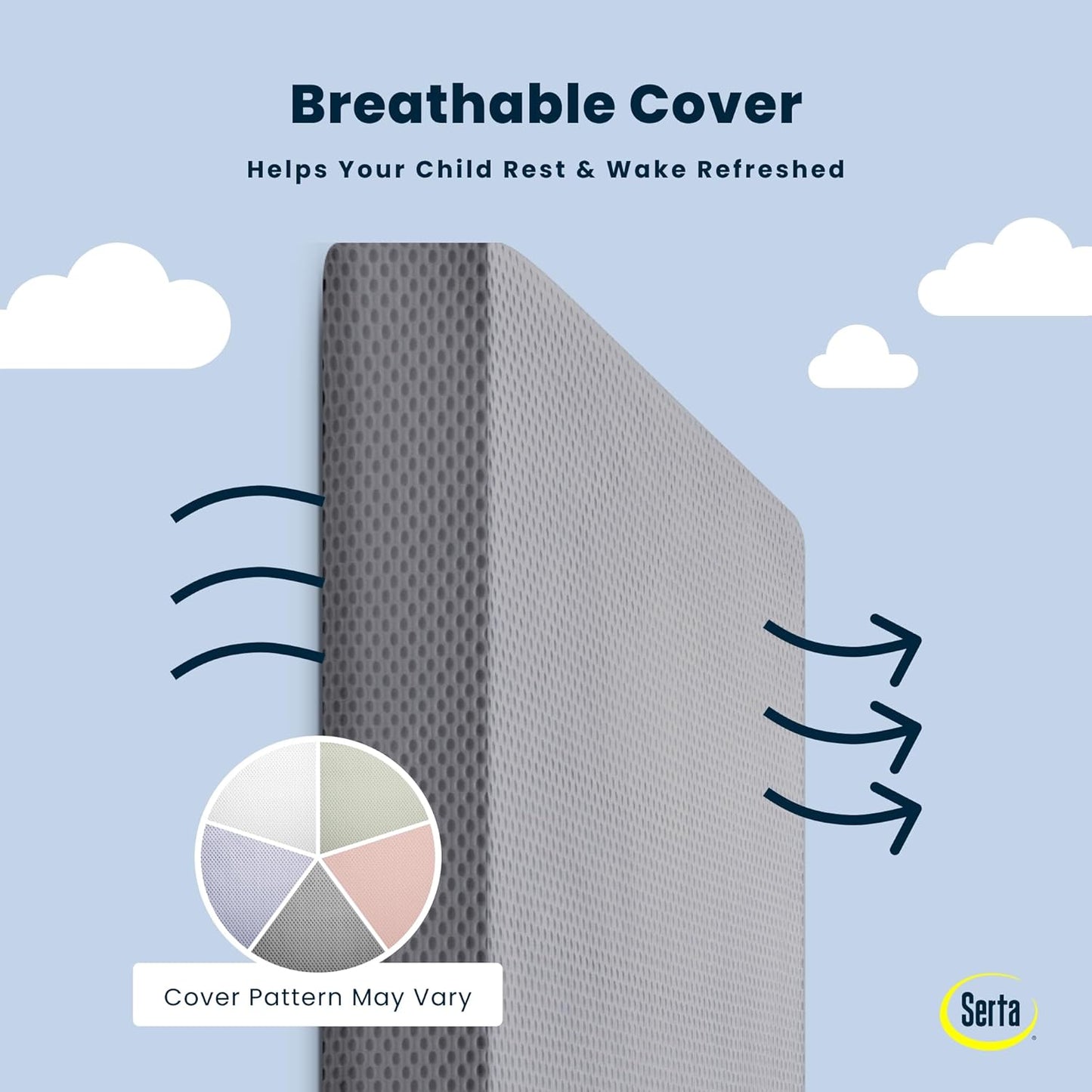 New Delta Children Serta Perfect Start Breathable Limited Two - Stage Crib and Toddler Mattress (52"L x 28"W x 5"Th) - Kidsy