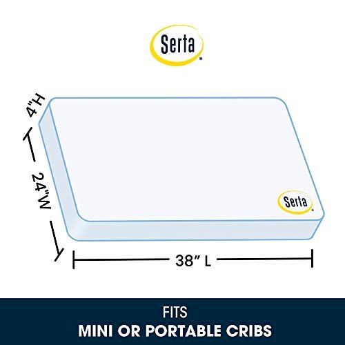 New Delta Children Serta SleepTrue Mini Crib Mattress (White) - Kidsy