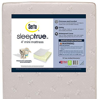 New Delta Children Serta SleepTrue Mini Crib Mattress (White) - Kidsy
