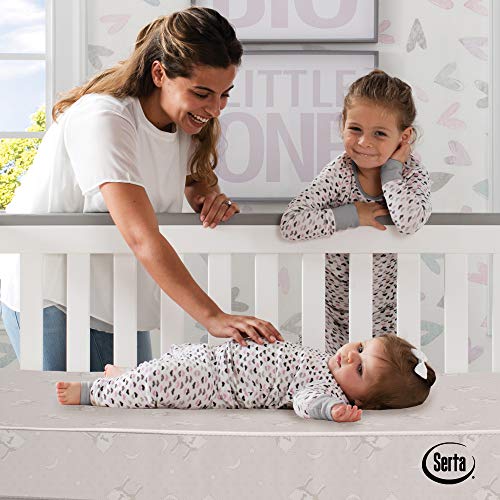 New Delta Children Serta SleepTrue Mini Crib Mattress (White) - Kidsy