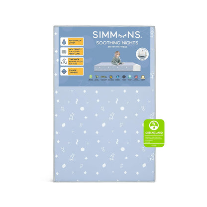 New Delta Children Simmons Kids Soothing Nights 3 - inch Mini/Portable Crib Mattress - Kidsy