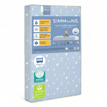New Delta Children Simmons Kids Soothing Nights 3 - inch Mini/Portable Crib Mattress - Kidsy
