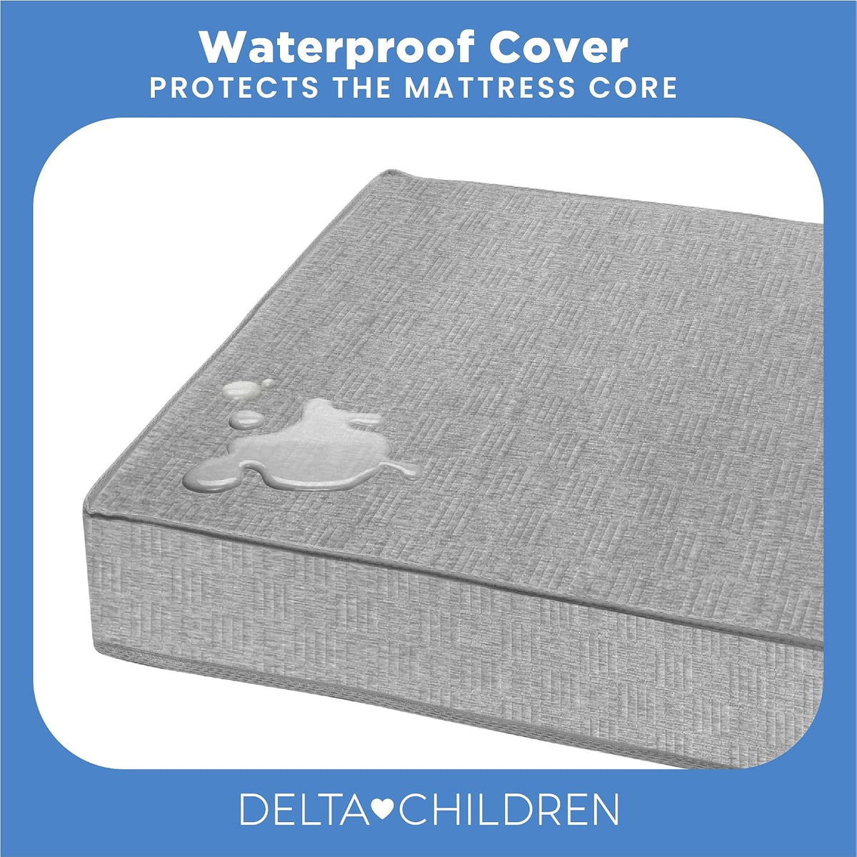 New Delta Children Sweet Beginnings 2-Stage Crib Mattress (Grey) - Kidsy