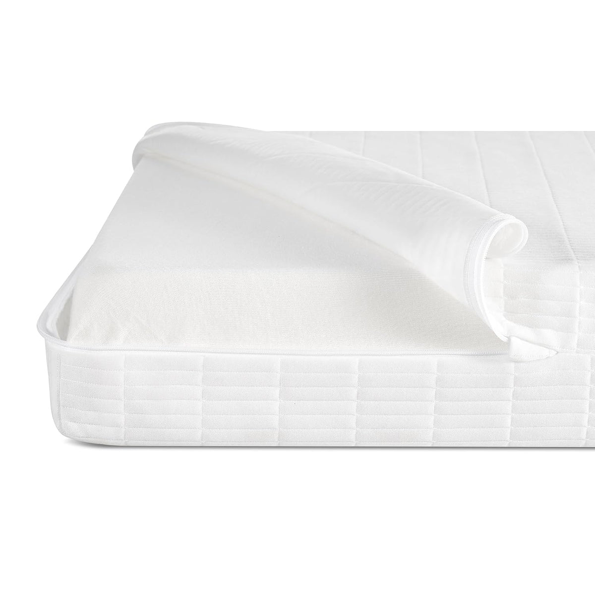 New Delta Children Sweet Beginnings Dual-Sided Crib & Toddler Mattress (White) - Kidsy
