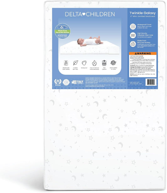 New Delta Children Twinkle Galaxy Limited 4 - inch Mini Crib Mattress - Kidsy