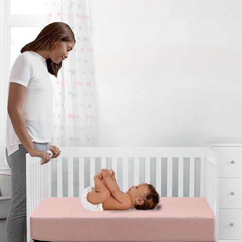 New Delta Children Twinkle Stars Breathable 4 - inch Mini Crib Mattress (Pink) - Kidsy