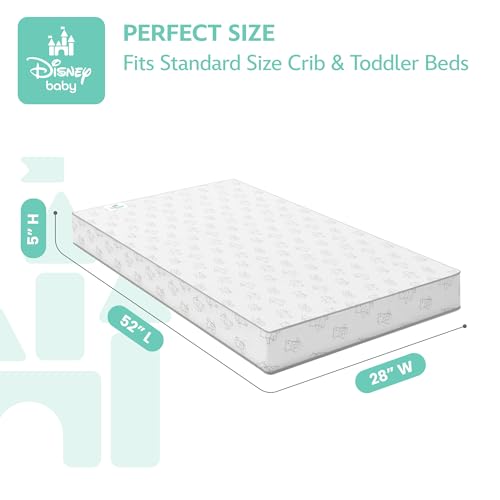 New Delta Children Winnie the Pooh Crib & Toddler Mattress - 52"L x 27.5"W - Kidsy