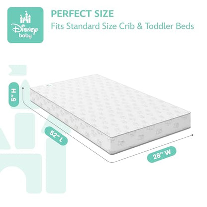 New Delta Children Winnie the Pooh Crib & Toddler Mattress - 52"L x 27.5"W - Kidsy