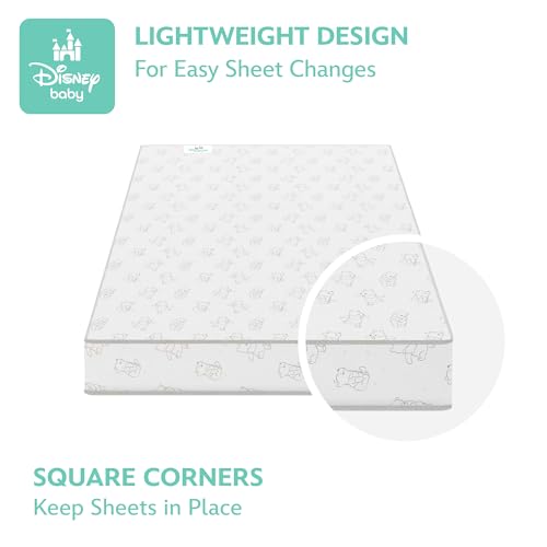 New Delta Children Winnie the Pooh Crib & Toddler Mattress - 52"L x 27.5"W - Kidsy