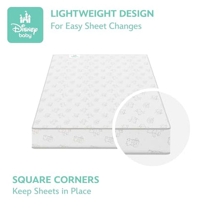 New Delta Children Winnie the Pooh Crib & Toddler Mattress - 52"L x 27.5"W - Kidsy