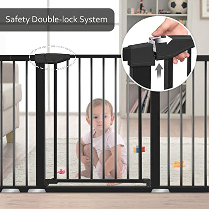 New Derson 29.93" - 51.5" Extra Wide Baby Gate for Stairs and Doorways - Kidsy