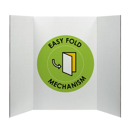 New Desk Tech Large Tri - Fold Presentation Board 36" x 48" (White) - Kidsy