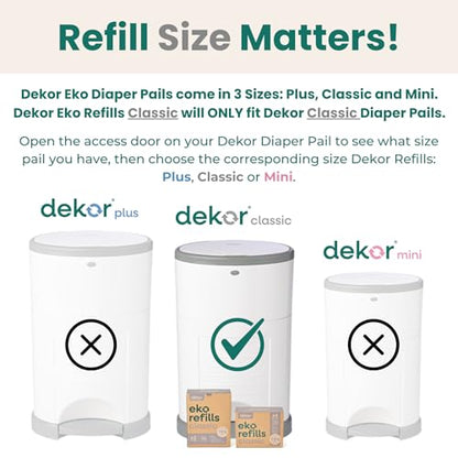 New Diaper Dekor Eko Classic Diaper Pail Refill 2 pack - Kidsy