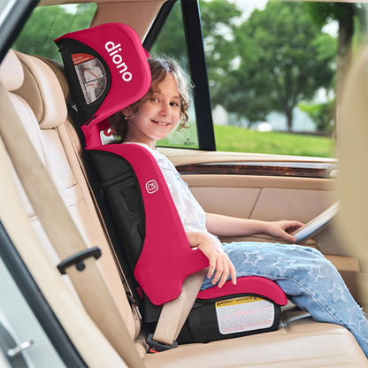 New Diono Airi Lightweight High Back Booster Seat (Pink) - Kidsy