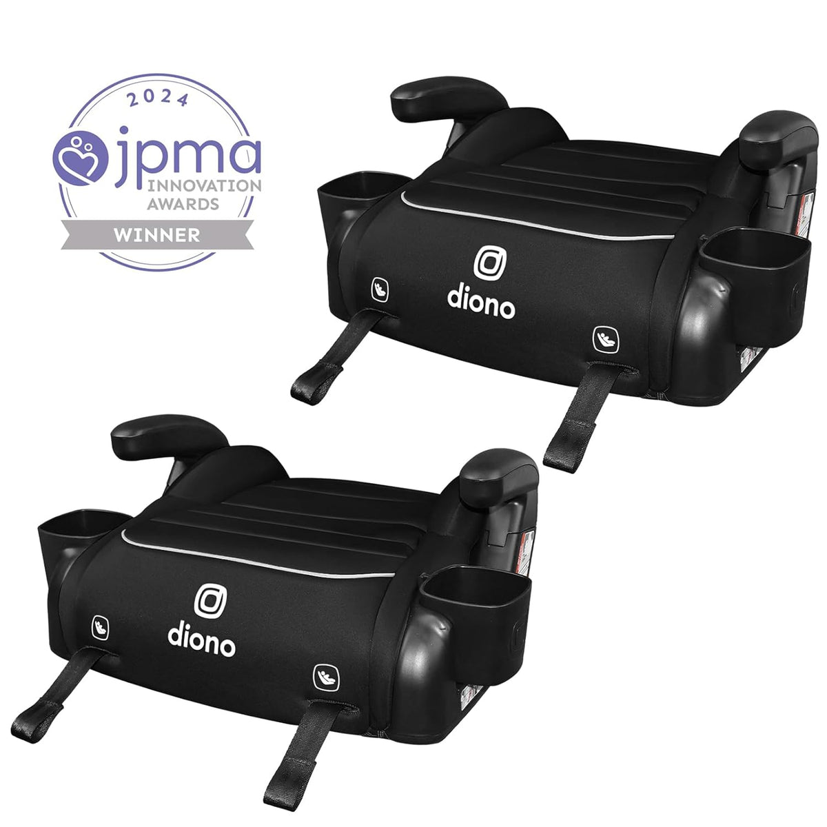 New Diono Connect3 RXT Backless Booster Car Seat 2-Pack (Black Storm) - Kidsy