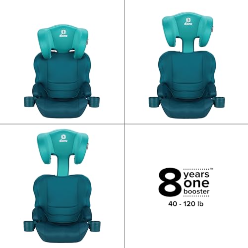 New Diono Everett NXT High Back Booster Car Seat with Rigid Latch (Blue Razz Ice) - Kidsy