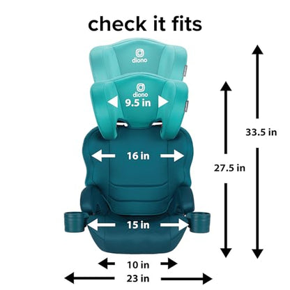 New Diono Everett NXT High Back Booster Car Seat with Rigid Latch (Blue Razz Ice) - Kidsy