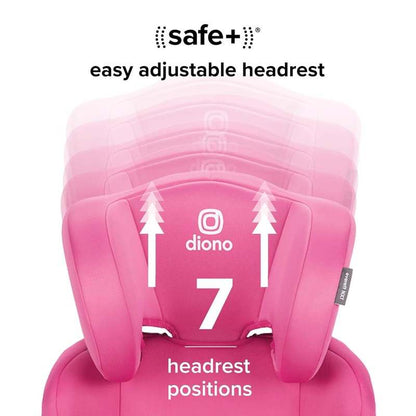 New Diono Everett NXT High Back Booster Car Seat with Rigid Latch (Pink Cotton Candy) - Kidsy