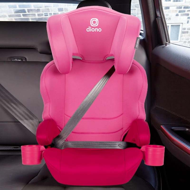 New Diono Everett NXT High Back Booster Car Seat with Rigid Latch (Pink Cotton Candy) - Kidsy
