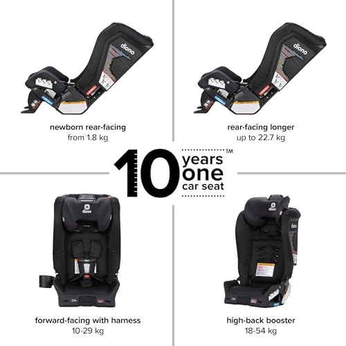New Diono Radian 3R SafePlus, All - in - One Convertible Car Seat (Black Jet) - Kidsy
