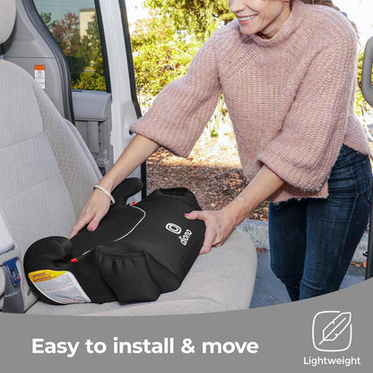 New Diono Solana Lightweight Backless Booster Car Seat, No LATCH (Black) - Kidsy