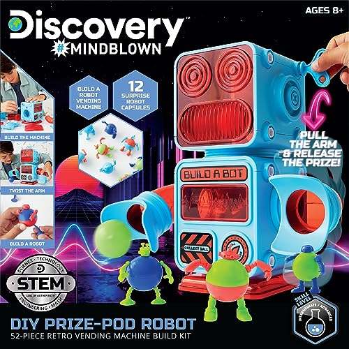 New Discovery DIY Prize - Pod Robot Kit, 52 - Piece STEM Building Set (Age 8+) - Kidsy