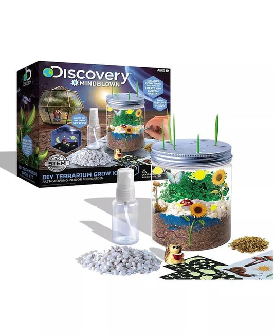 New Discovery Kids DIY Terrarium Grow Kit, Mini Garden Set - Kidsy