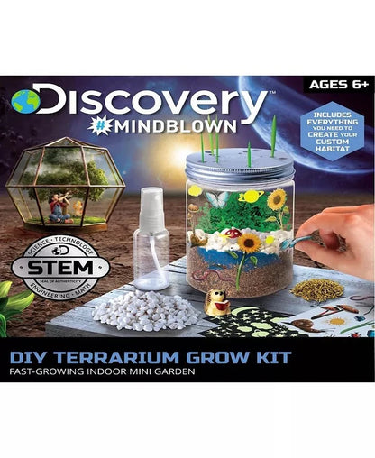 New Discovery Kids DIY Terrarium Grow Kit, Mini Garden Set - Kidsy