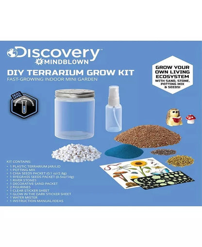 New Discovery Kids DIY Terrarium Grow Kit, Mini Garden Set - Kidsy