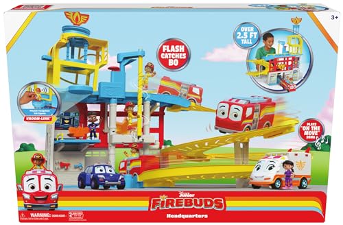 New Disney Junior Firebuds HQ Playset with Fire Truck & Figure - Kidsy