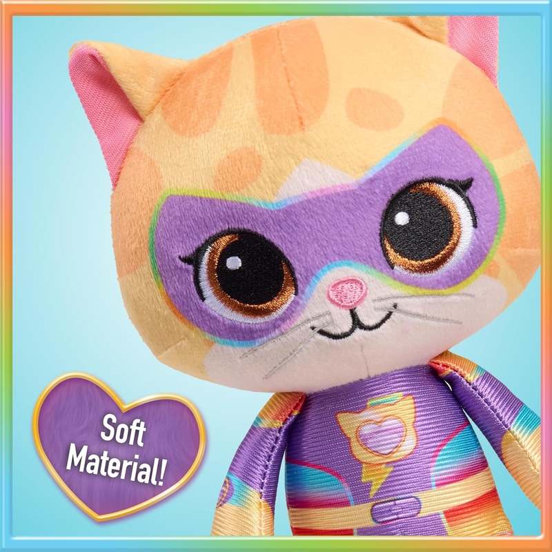 New Disney Junior SuperKitties Su - Purr Charged 7 - inch Small Sparks Plush Stuffed Animal - Kidsy
