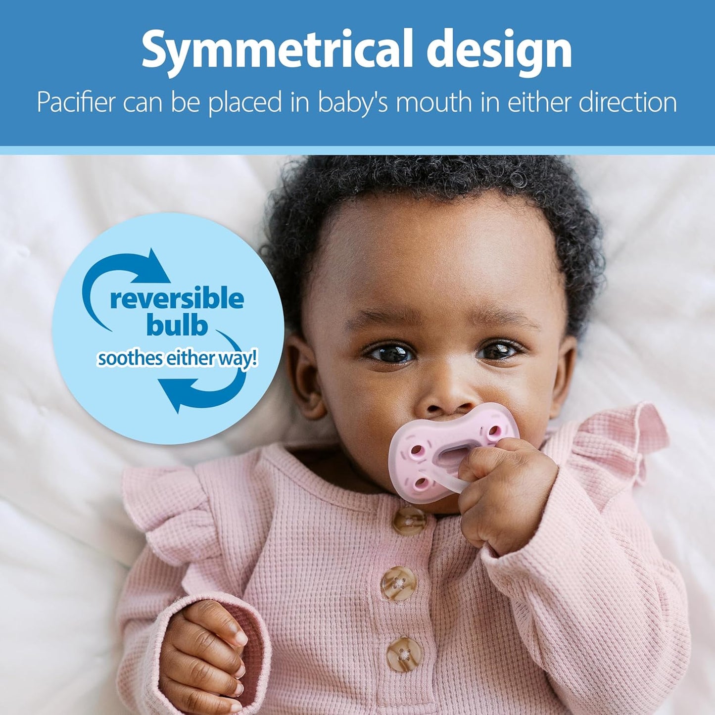 New Dr. Brown's Advantage One - Piece Silicone Baby Pacifier, 0 - 6m, BPA - Free, 3 - Pack (Ecru/Light Pink/Pink) - Kidsy