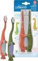 New Dr. Brown's Baby and Toddler Toothbrush, Green and Orange Dinosaur 2 - Pack, 1 - 4 Years - Kidsy
