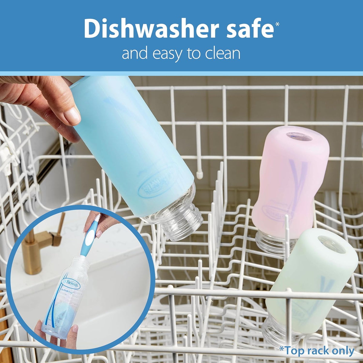 New Dr. Brown's Natural Flow Options+ Glass Baby Bottle Sleeve (Mint) - Kidsy