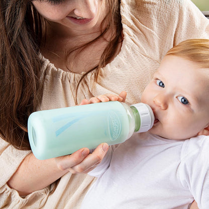 New Dr. Brown's Natural Flow Options+ Glass Baby Bottle Sleeve (Mint) - Kidsy