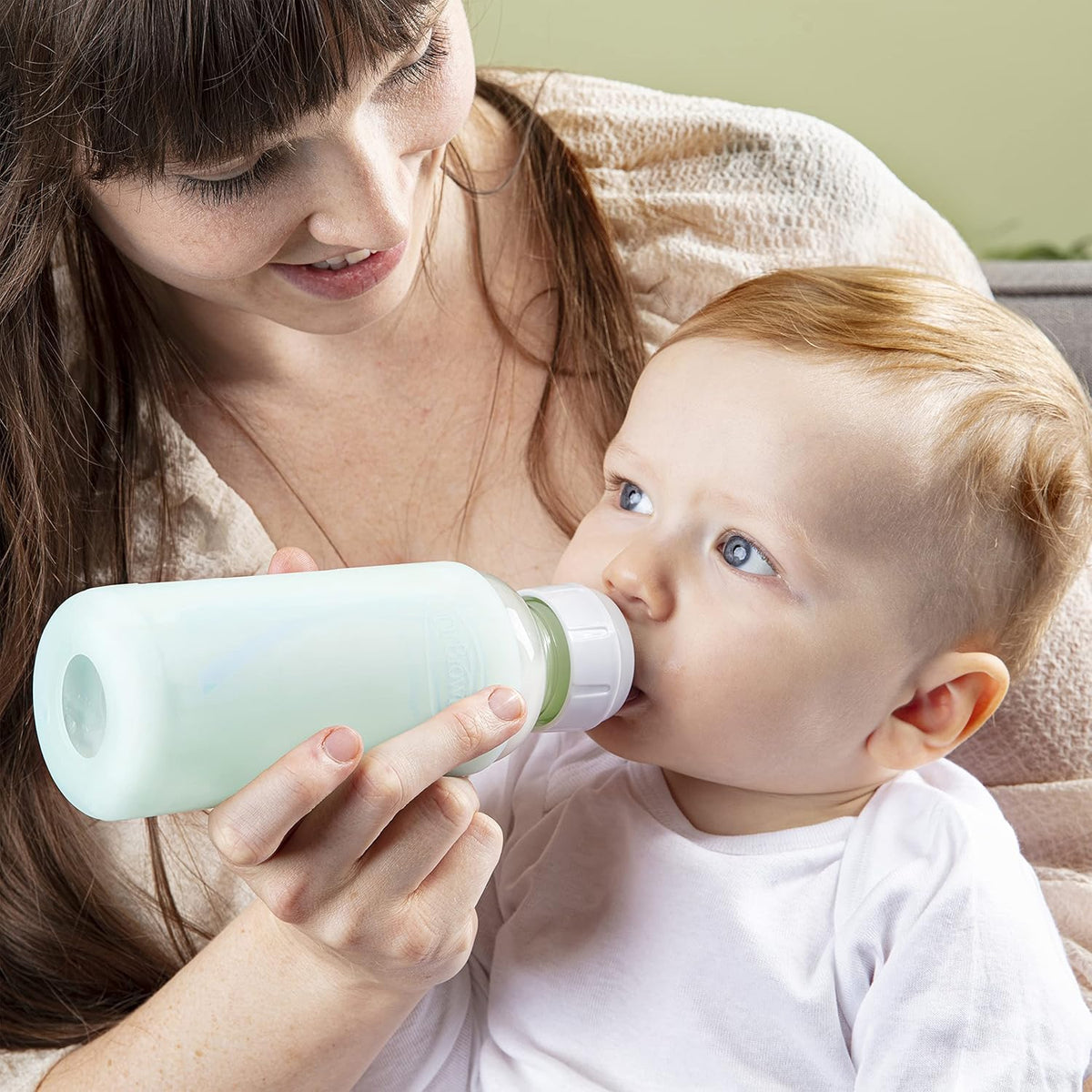 New Dr. Brown's Natural Flow Options+ Glass Baby Bottle Sleeve (Mint) - Kidsy
