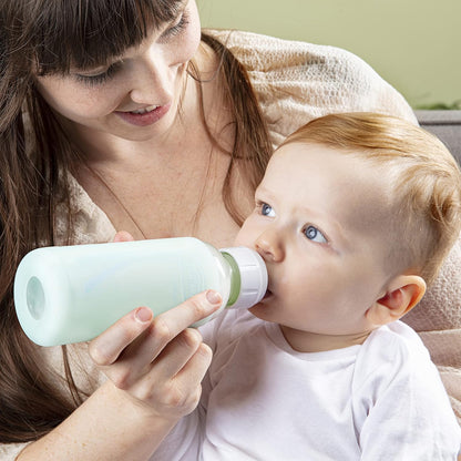 New Dr. Brown's Natural Flow Options+ Glass Baby Bottle Sleeve (Mint) - Kidsy