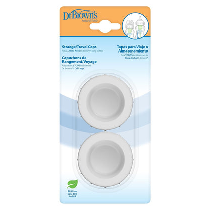 New Dr. Brown's Wide-Neck Storage & Travel Caps 2-Pack - Kidsy