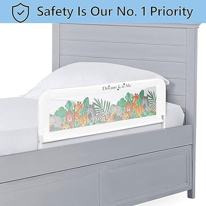 New Dream on Me Adjustable Mesh Bed Rail (Jungle Print) - Kidsy