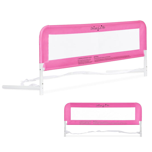 New Dream On Me Adjustable Mesh Bed Rail (Pink) - Kidsy