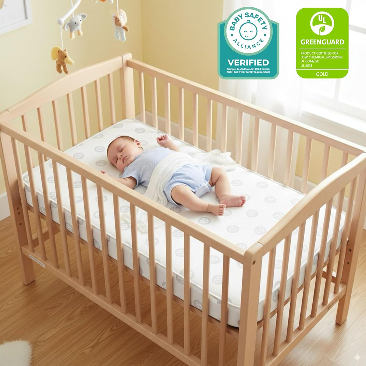 New Dream on Me Baby Fisher - Price Hello Rainbow Full Crib Mattress Firm Innerspring Mattress with Waterproof Vinyl Cover - Kidsy