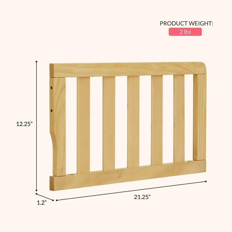 New Dream On Me Convertible Crib Toddler Guard Rail (Natural) - Kidsy