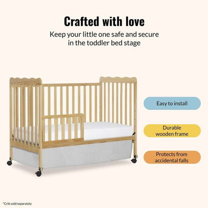 New Dream On Me Convertible Crib Toddler Guard Rail (Natural) - Kidsy