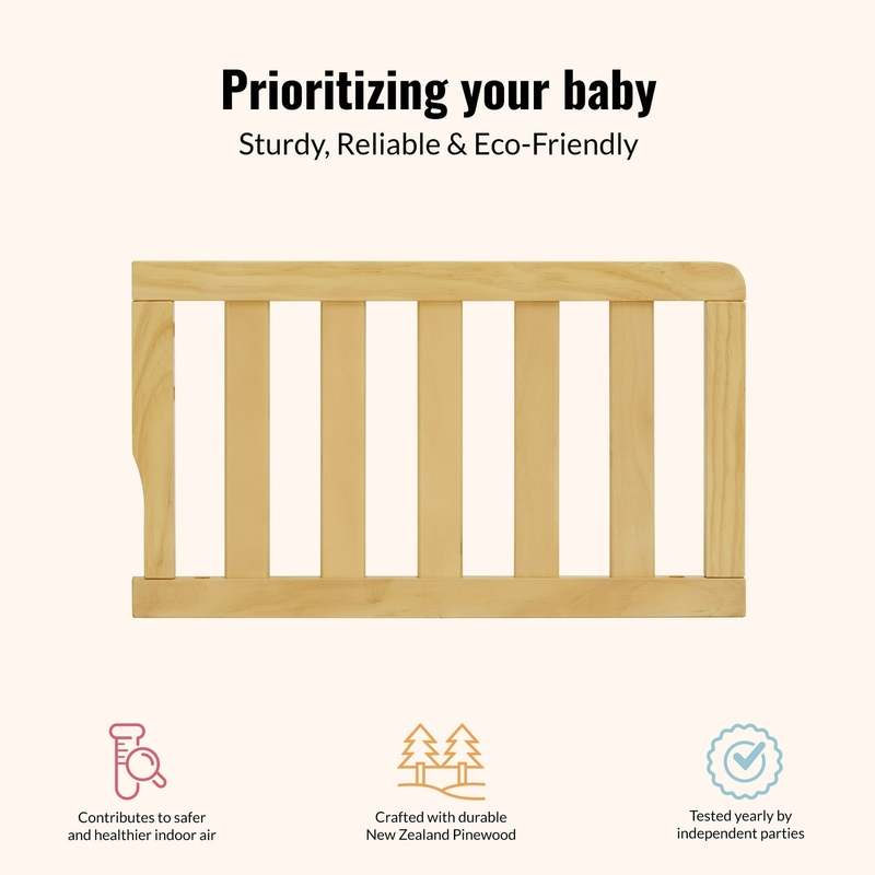 New Dream On Me Convertible Crib Toddler Guard Rail (Natural) - Kidsy