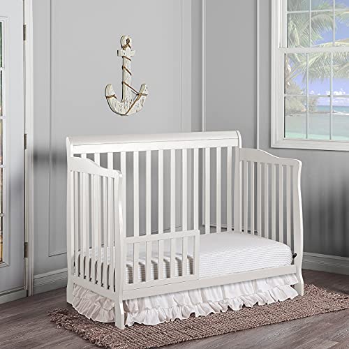 New Dream On Me Convertible Crib Toddler Guard Rail (White | 21.25L x 1.2W x 12.25H) - Kidsy