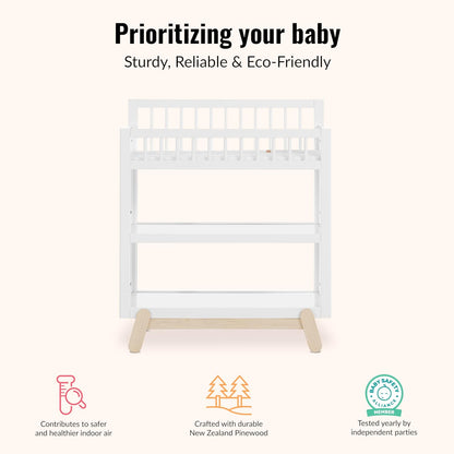 New Dream On Me Hygge Baby Nursery Changing Table (Vintage White Oak) - Kidsy