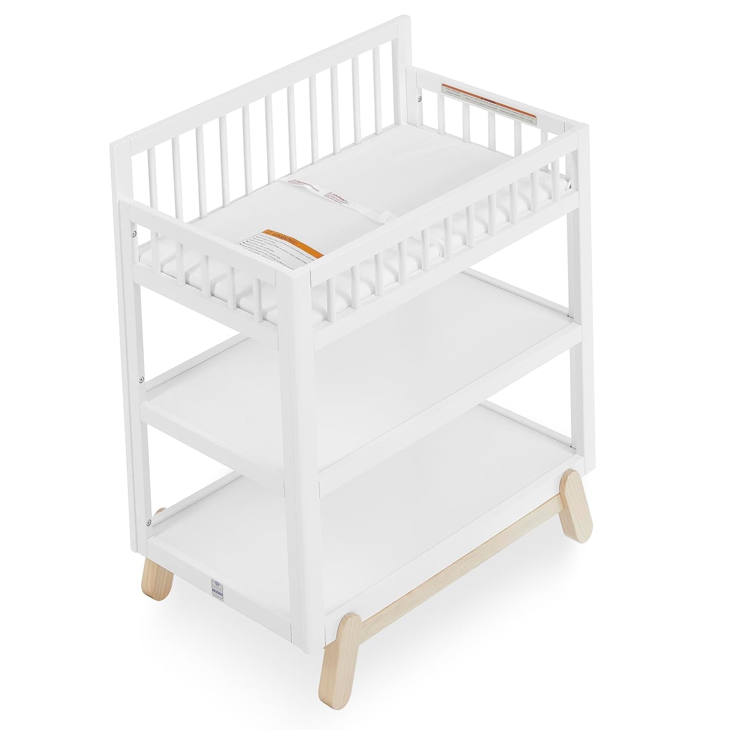 New Dream On Me Hygge Baby Nursery Changing Table (Vintage White Oak) - Kidsy