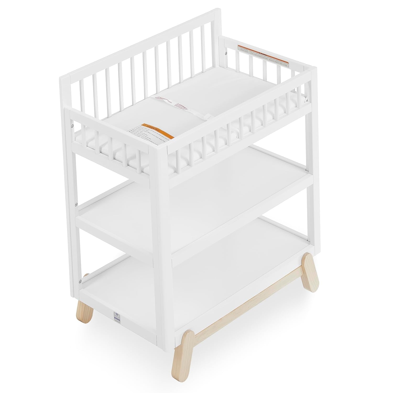 New Dream On Me Hygge Baby Nursery Changing Table (Vintage White Oak) - Kidsy